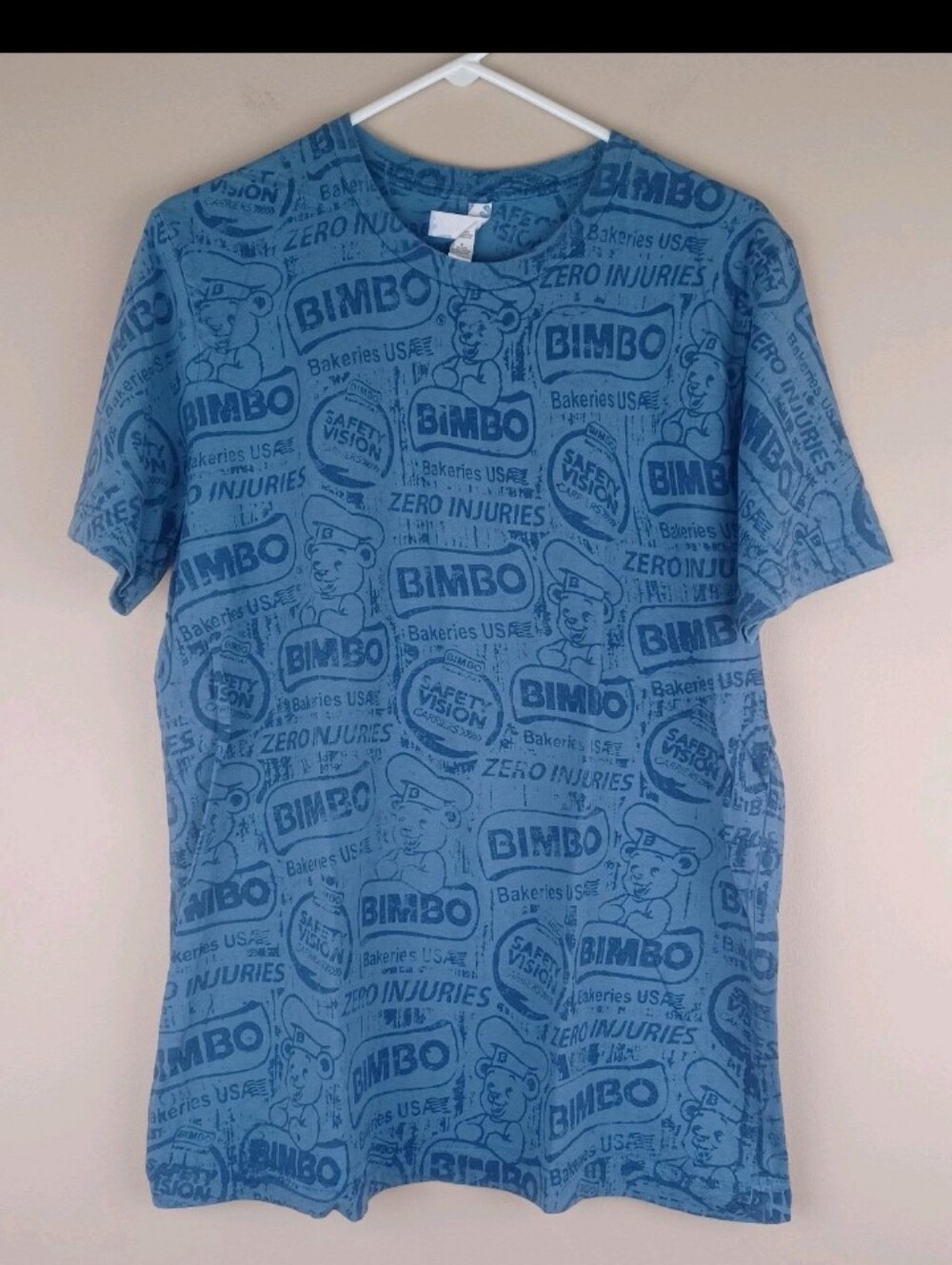 Rare Bimbo Bears Mexican Bakery Theme AOP Graphic Shirt Adult Size Large